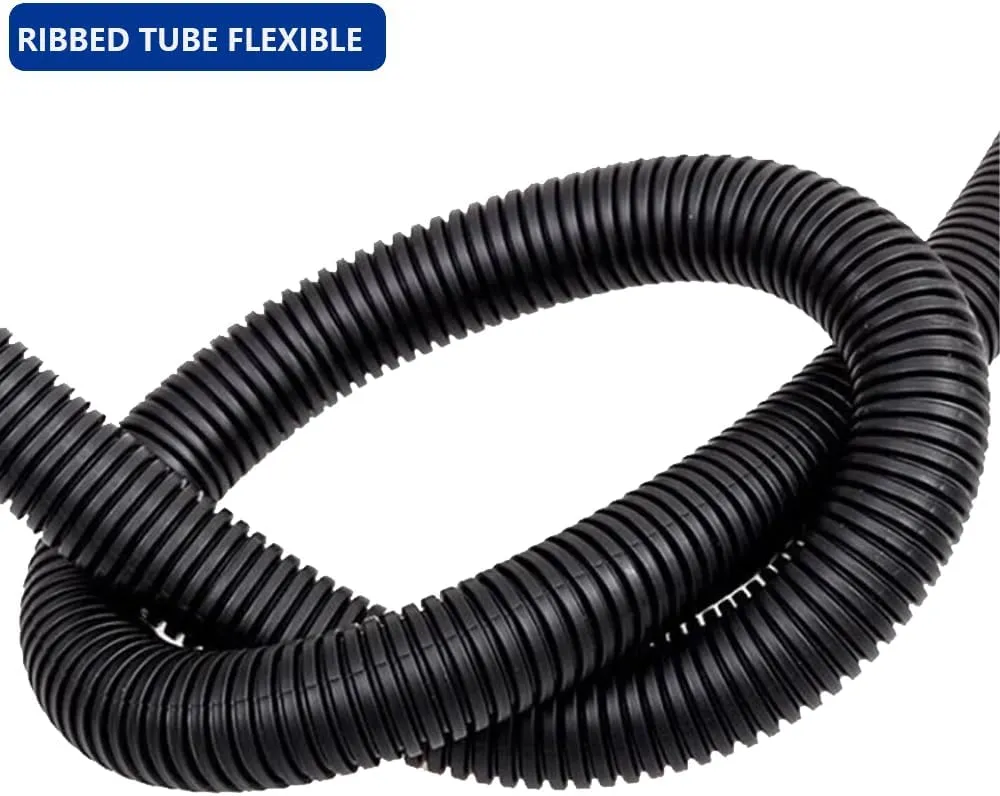 10 FT 1inch Split Wire Loom Tubing Wire Conduit,Flexible Wire Covers Cord Protectors,Cord Protectors from Pets,Black (1"-10ft)