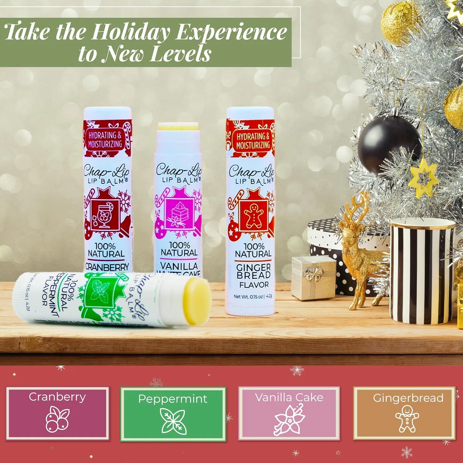 100% Natural Lip Balm Set - Beeswax Natural Christmas Gifts for Her - Ideal Gift for Women - Lip Moisturizer for Dry Lips, Cocoa Butter - Petroleum Free Pack of 24