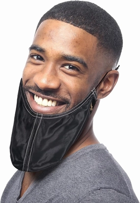 100% Mulberry-silk Beard Bandana - Large Adjustable Beard Bonnet for Men
