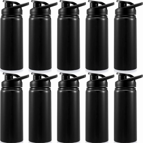 10 Pcs Aluminum Water Bottle 17 Oz Reusable Bike Snap Lid Metal Water Bottle Lightweight Portable Sports Leak Proof Gym for Travel Camping Hiking