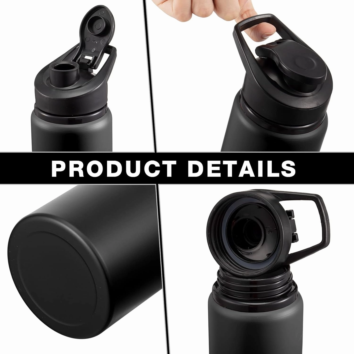 10 Pcs Aluminum Water Bottle 17 Oz Reusable Bike Snap Lid Metal Water Bottle Lightweight Portable Sports Leak Proof Gym for Travel Camping Hiking