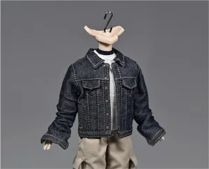 1/12 Scale Male Soldier Model Figure Doll Clothes Long Sleeve Denim Jackets Coat for 6 Inch Movable Doll Action Figure Accessories Doll