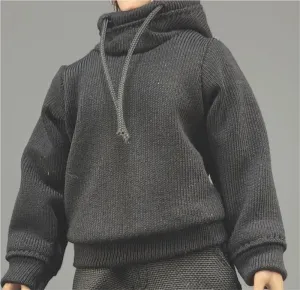 1/12 Scale Male,Figure Doll Clothes Hoodie Sweatshirt Costume for 6" Male Soldier Action Figure Doll(Black)