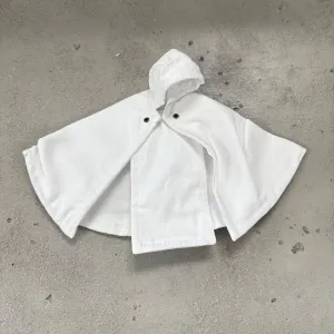 1/12 Scale Miniature Custom Handmade White Tactical Hooded Poncho for Marvel Legends Mezco Punisher Figure