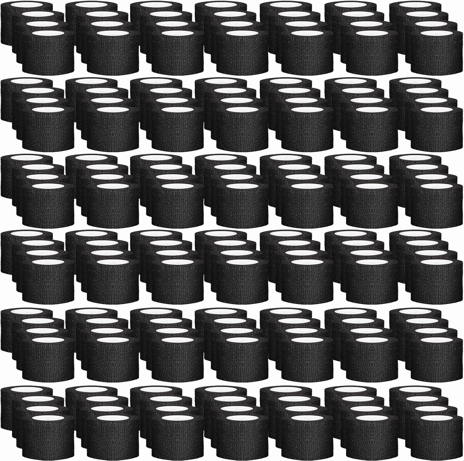 120 Pack Black Self Adhesive Bandage Wrap Bulk 2 Inch x 5 Yards Cohesive Bandage,Vet Wrap Breathable Elastic Self-Adherent Tape for Stretch Athletic Sports Wrist Ankle Dogs Pet Vet Wrap