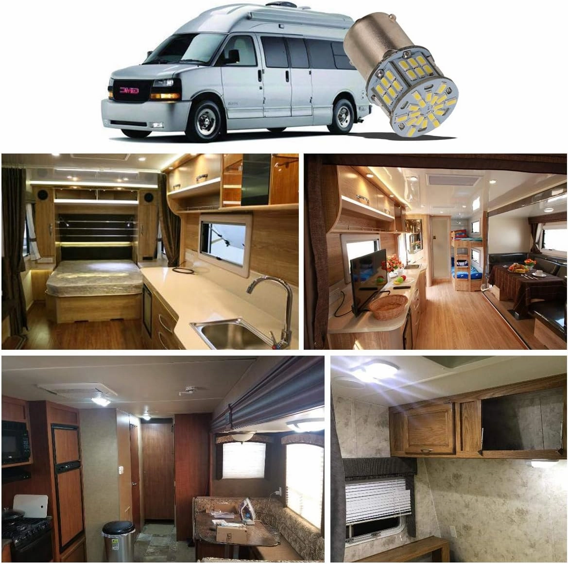 12V RV LED Interior Lights, 20 Packs 1141 1156 1003 1073 BA15S 7506 LED Bulbs for RV Camper Trailer Boat Trunk Interior Indoor Tail Lights, Natural White - 4500K