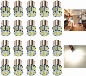 12V RV LED Interior Lights, 20 Packs 1141 1156 1003 1073 BA15S 7506 LED Bulbs for RV Camper Trailer Boat Trunk Interior Indoor Tail Lights, Natural White - 4500K
