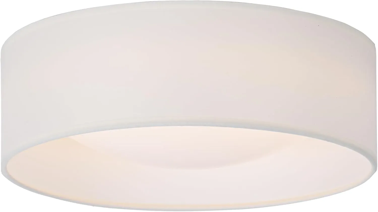 13" White Fabric Flush Mount Ceiling Light, 24W 3000K LED Closed to Ceiling Light Fixture with Classic Linen Drum Design for Bedrooms, Kitchen, Dining Room, Hallway