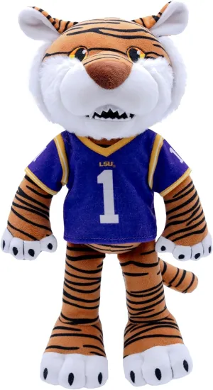 14" LSU Mike The Tiger Mascot Plush Figure - College Football Ragdoll - Sports Mascot Figure - Soft Plush Material - Surface Washable Doll - Rag Dolls