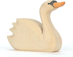 15902 Swan, Head High, Wood, Handmade, 8.2 cm x 6.5 cm x 2.5 cm