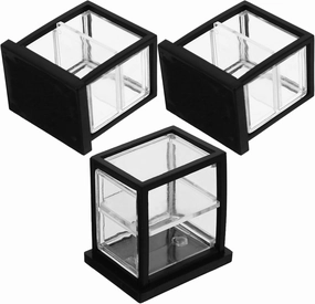 15pcs Miniature Cake Display Cabinet Transparent Dollhouse Bakery Stand for Cake Decoration Material for House Scene Decor and Dollhouse Supplies
