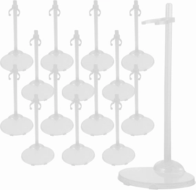 15Pcs Transparent Doll Stands: Displaying Dolls Lightweight Support Racks for Action Figures and Miniatures