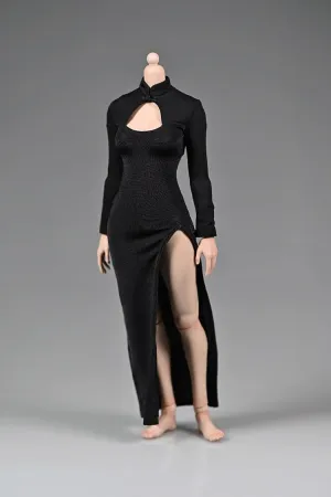 1/6 Scale Female Figure Clothes, Female Cheongsam Long Dress for 12 inch Action Figure Body Doll