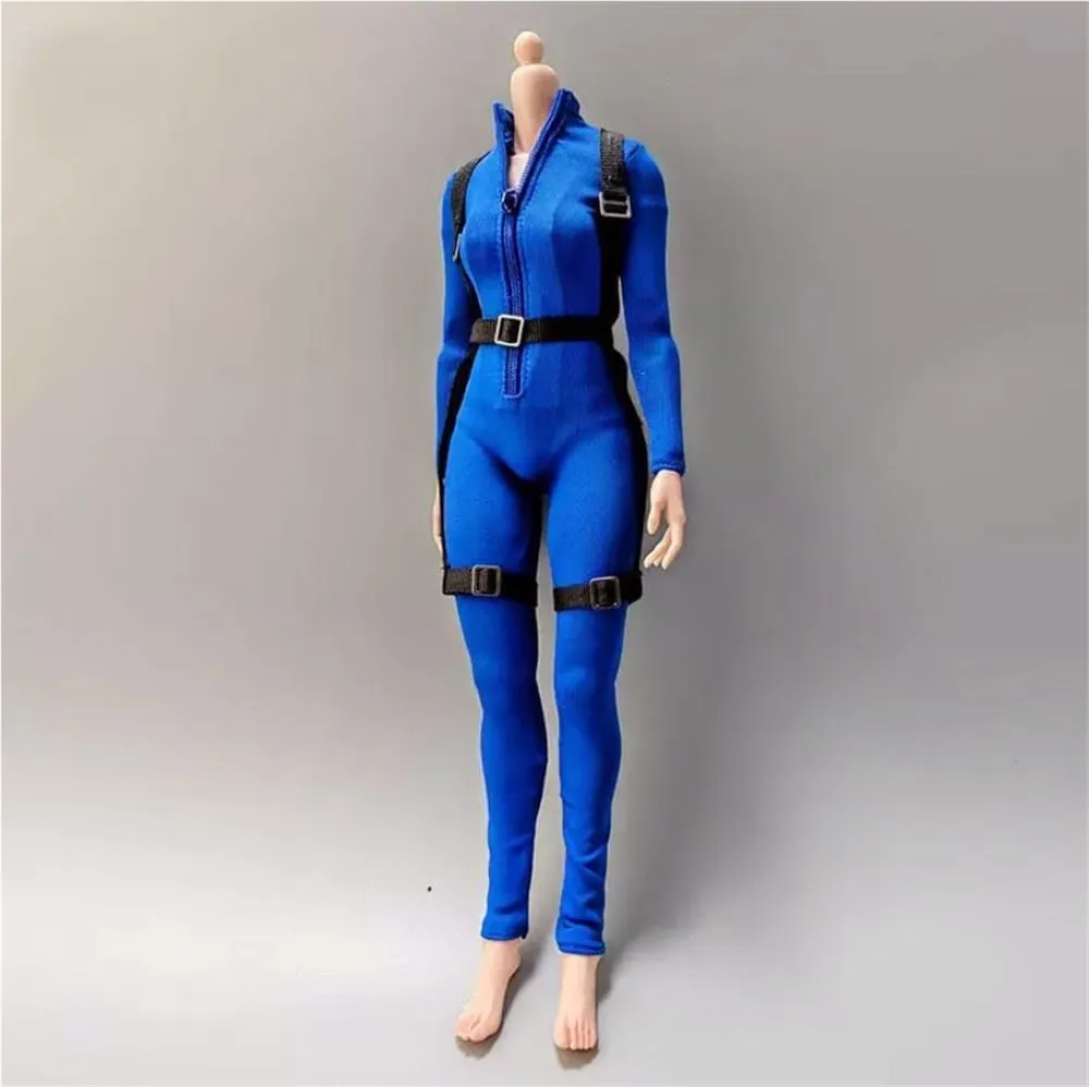 1/6 Scale Female,Figure Doll Clothes Long Sleeves Jumpsuit Belt Costume for 12" Female Soldier Action Figure Doll