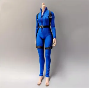 1/6 Scale Female,Figure Doll Clothes Long Sleeves Jumpsuit Belt Costume for 12" Female Soldier Action Figure Doll
