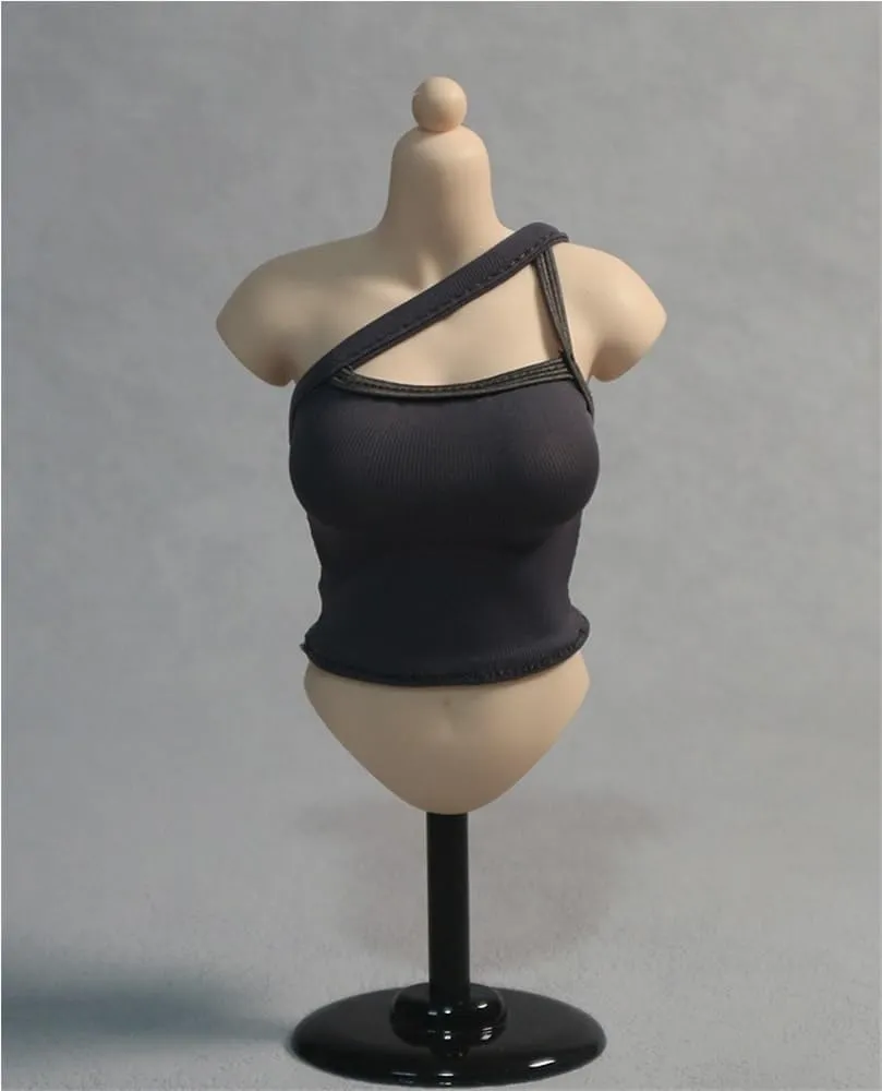 1/6 Scale Female,Figure Doll Clothes Shoulder Sleeveless Shirts Costume for 12" Female Soldier Action Figure Doll(Gray)