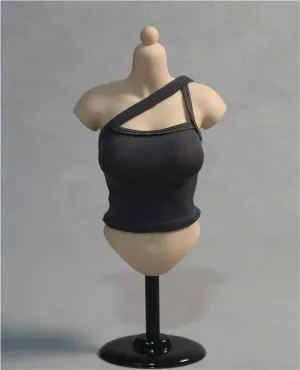 1/6 Scale Female,Figure Doll Clothes Shoulder Sleeveless Shirts Costume for 12" Female Soldier Action Figure Doll(Gray)