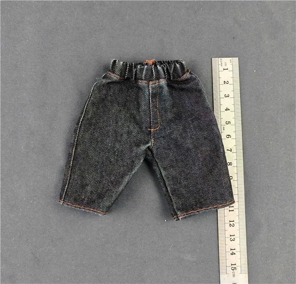 1/6 Scale Male,Figure Doll Clothes Casual Denim Jeans Shorts Costume for 12 inch Male Soldier Action Figure Doll(Black)