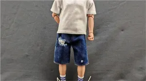 1/6 Scale Male,Figure Doll Clothes Denim Shorts Costume for 12 inch Male Soldier Action Figure Doll(Blue)