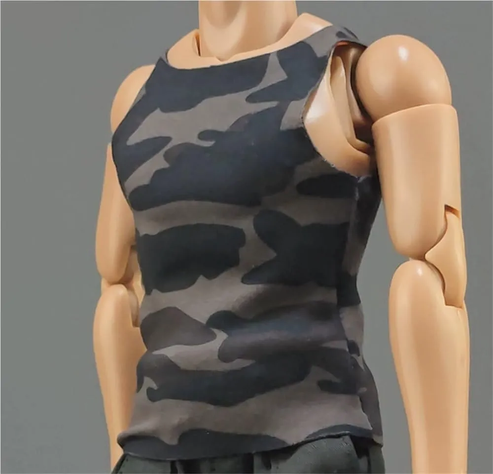 1/6 Scale Male,Figure Doll Clothes Loose Fit Sleeveless Shirts Costume for 12" Male Soldier Action Figure Doll
