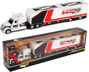1/64 Alloy Car for Mack International Enclosed Car Transporter Adult Collection Vehicle Model