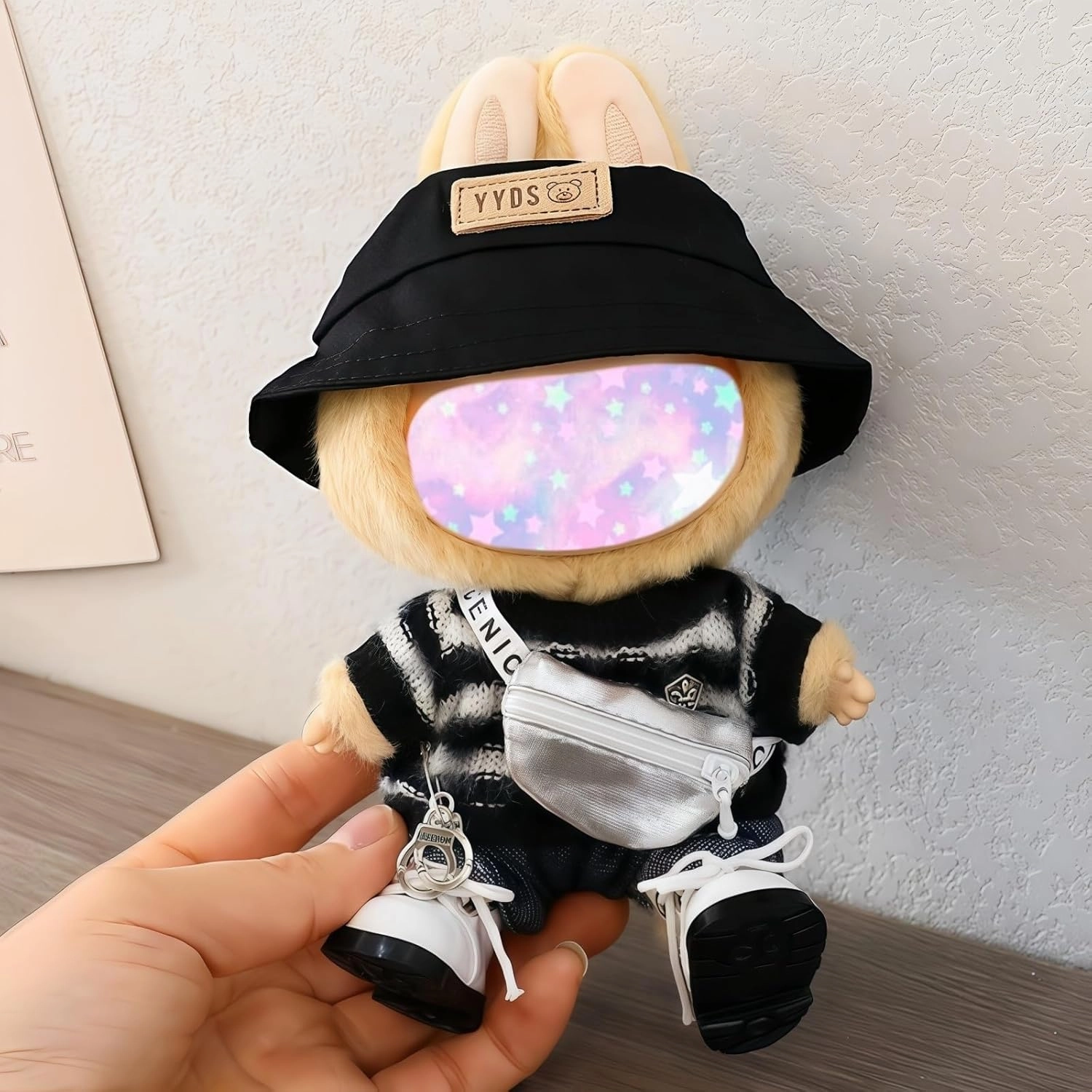 17cm Doll Clothes Set (No Doll), 5 Pieces Casual Wear Outfit Set for 6.7inch Doll Dress Suit, Fashion Dress Up Hat Clothes Accessories for 1st/2nd/3rd Gen Doll Play & Display