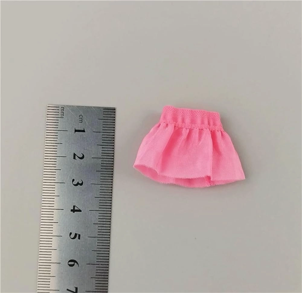 1/12 Scale Female,Figure Doll Clothes High Waist Short Skirt Costume for 6" Female Soldier Action Figure Doll(Pink)