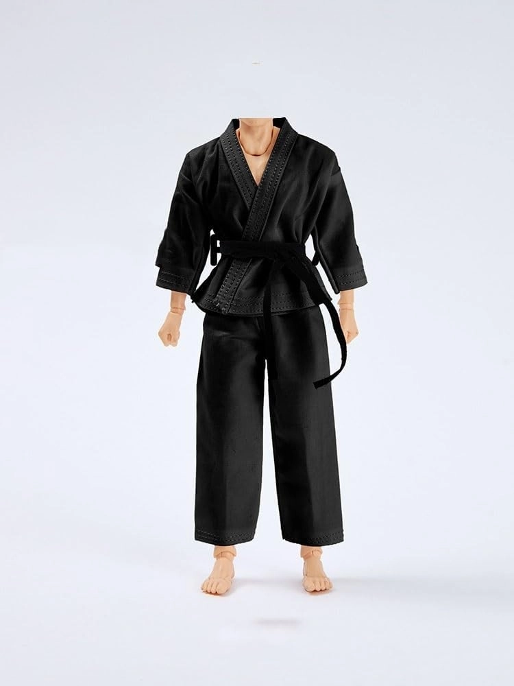 1/12 Scale Male Clothes,Figure Doll Clothes Uniform Costume for 6" Male Soldier Action Figure Body Doll(Black)