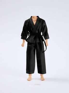1/12 Scale Male Clothes,Figure Doll Clothes Uniform Costume for 6" Male Soldier Action Figure Body Doll(Black)
