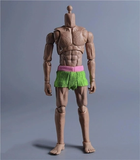 1/12 Scale Male Soldier Model Figure Doll Briefs Underwear Clothes for 6 Inch Action Figure Doll Clothes Doll(Green)