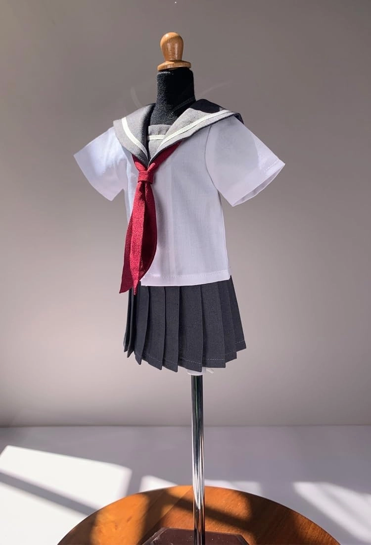 1/3 1/4 Scale BJD Doll Model Figure Uniform Dress 5U0R for Female Movable Doll Action Figure，Joints Dolls Miniatures Accessories(Gray,1/3)