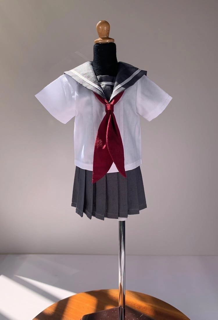 1/4 Scale BJD Doll Model Figure School Uniform Skirt(Gray White) for Movable Doll Action Figure，Joints Dolls Miniatures Accessories