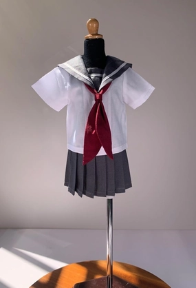 1/4 Scale BJD Doll Model Figure School Uniform Skirt(Gray White) for Movable Doll Action Figure，Joints Dolls Miniatures Accessories