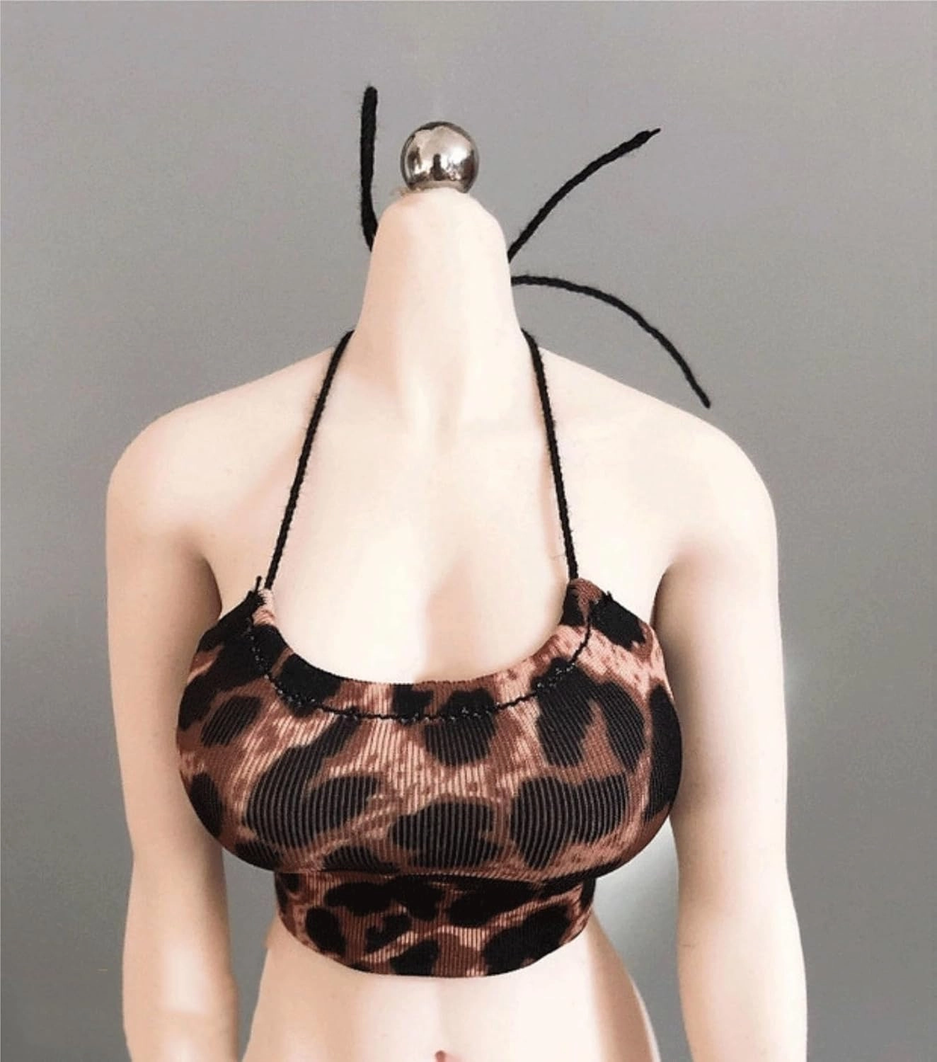 1/6 Scale Female Figure Clothes, Female Leopard Print Vest for 12 inch Action Figure Body Doll