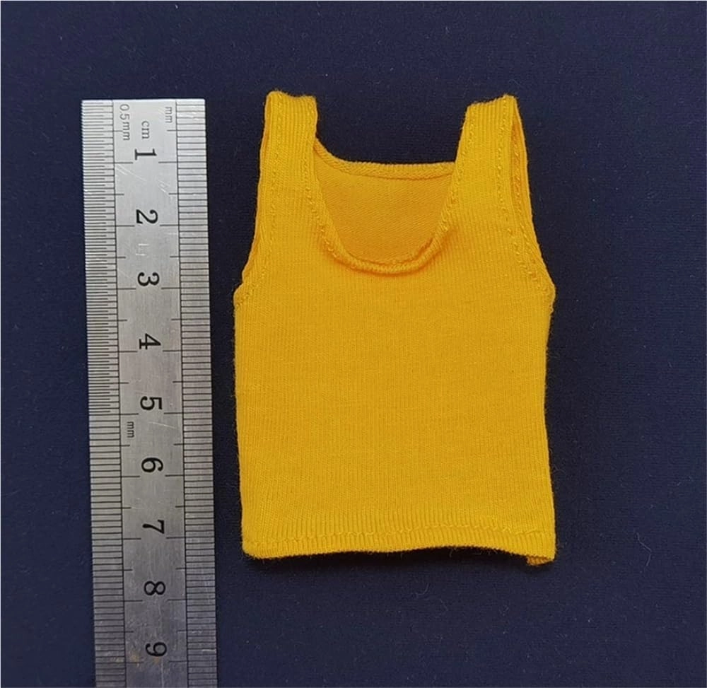 1/6 Scale Female,Figure Doll Clothes Knit Vest Sleeveless Shirt Costume for 12" Female Soldier Action Figure Doll(Yellow)