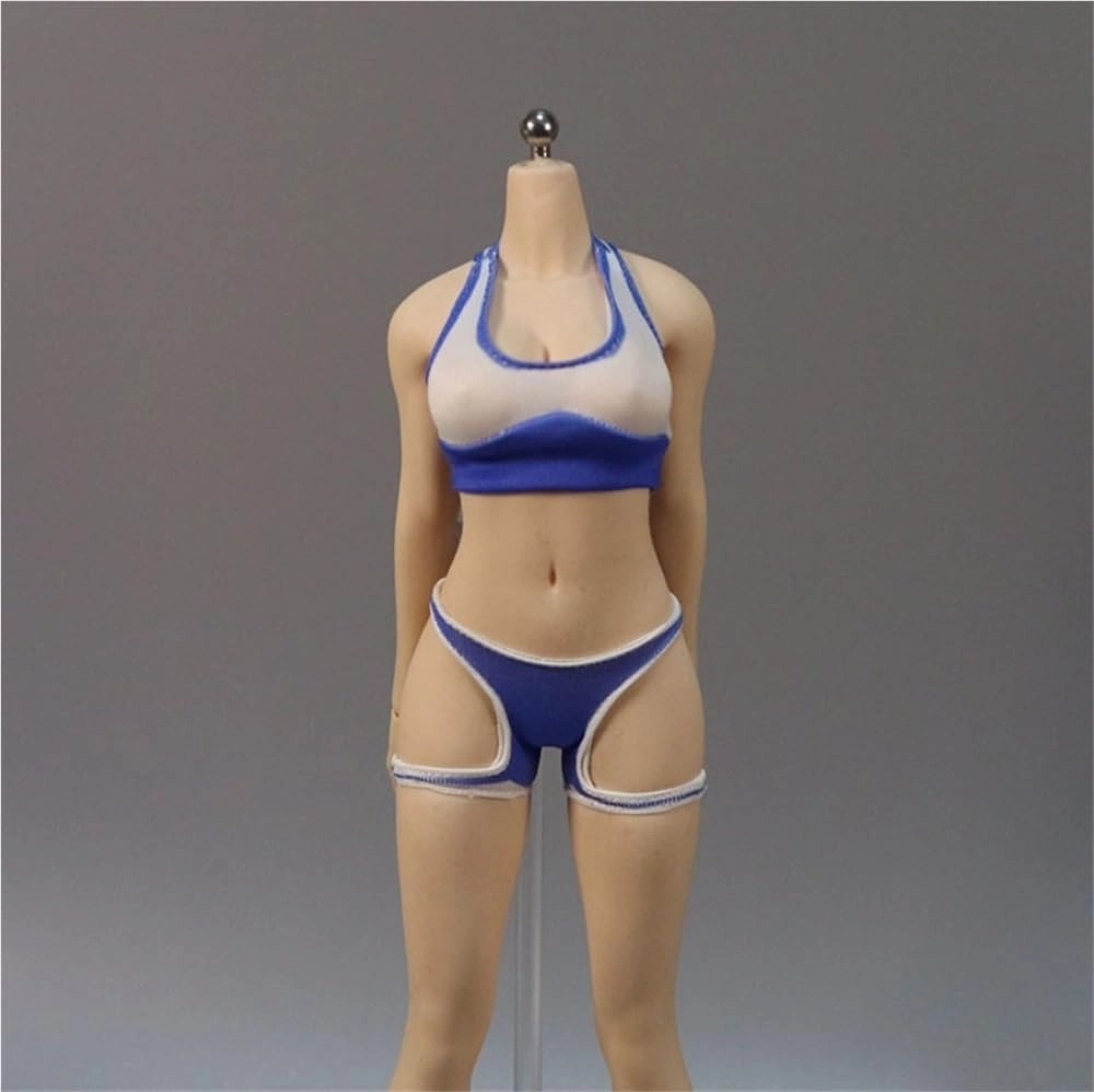 1/6 Scale Female,Figure Doll Clothes Sports Underwear Costume for 12" Soldier Action Figure Doll(Blue)