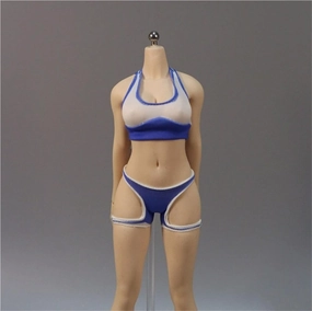 1/6 Scale Female,Figure Doll Clothes Sports Underwear Costume for 12" Soldier Action Figure Doll(Blue)