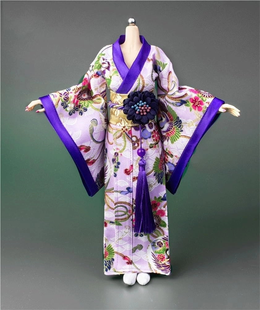 1/6 Scale Female Soldier Model Figure Bathrobe Long Kimono Costume for 12" Action Figure Doll Clothes Doll