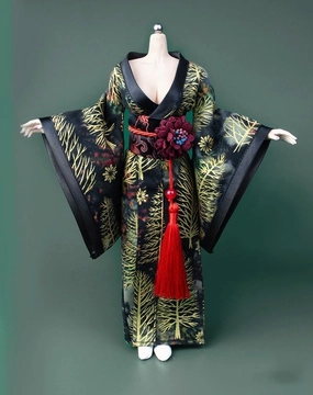 1/6 Scale Female Soldier Model Figure Doll Kimono Long Dress Clothes for 12 inch Action Figure Doll Clothes Doll