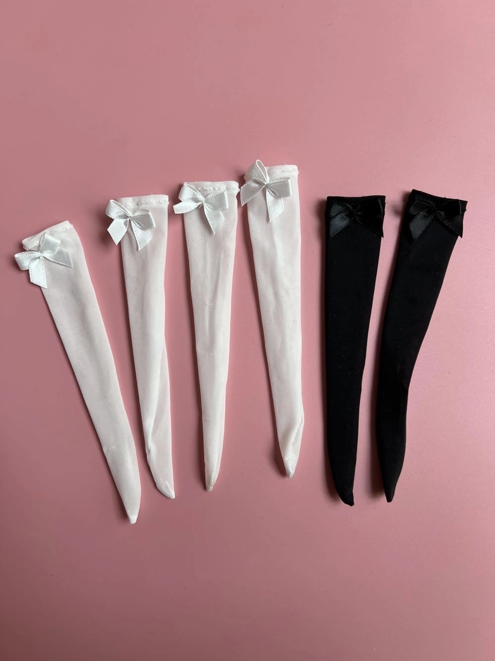 1/6 Scale Female Soldier Model Figure Doll Socks Maid Long Stockings for 12 Inch Movable Doll Action Figure, Doll Miniatures Accessories Doll(Black)
