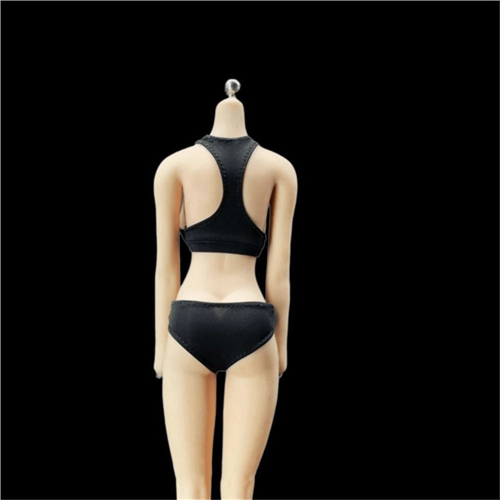 1/6 Scale Female Soldier Model Figure Doll Sports Shirts Undershirts Briefs Clothes for 12 inch Action Figure Doll Clothes Doll(Black)