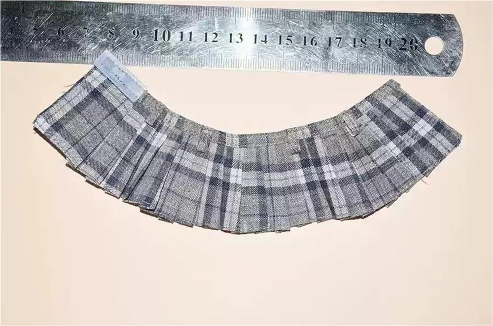 1/6 Scale Figure Doll Clothes, Plaid Pleated Skirt, Clothing Costume for 12 inch Female Action Figure Accessories Doll(Gray)