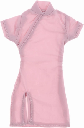 1:6 Scale Women Cheongsam Dress Clothing Cosplay Stylish Casual Traditional Mini Doll Elastic Dress for 12inch Action Figure, Violet