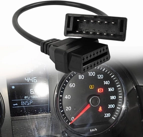 1 Pcs Black Obd1 Scanner Connector,Fits For12 Pin to Obd1 to Obd2 16 Pin Scanning Diagnostic Extension Tool Cable Connector,Suitable for Most Cars