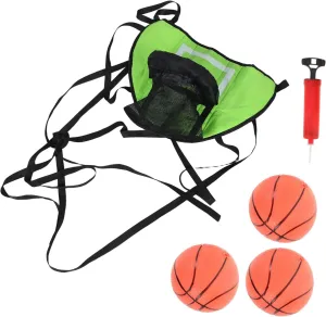 1Set Trampoline Basketball Hoop Attachment Outdoor Garden Sports Game Set with Balls Pump for Safe Durable Effortless Setup for Fun