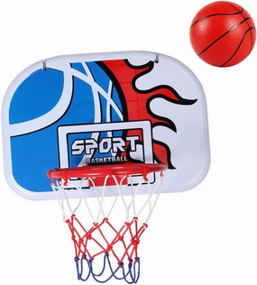 1Set Punch Wall Mounted Basketball Stand Portable Basketball for Indoor Easy Installation with Material for Developing Young Athletes