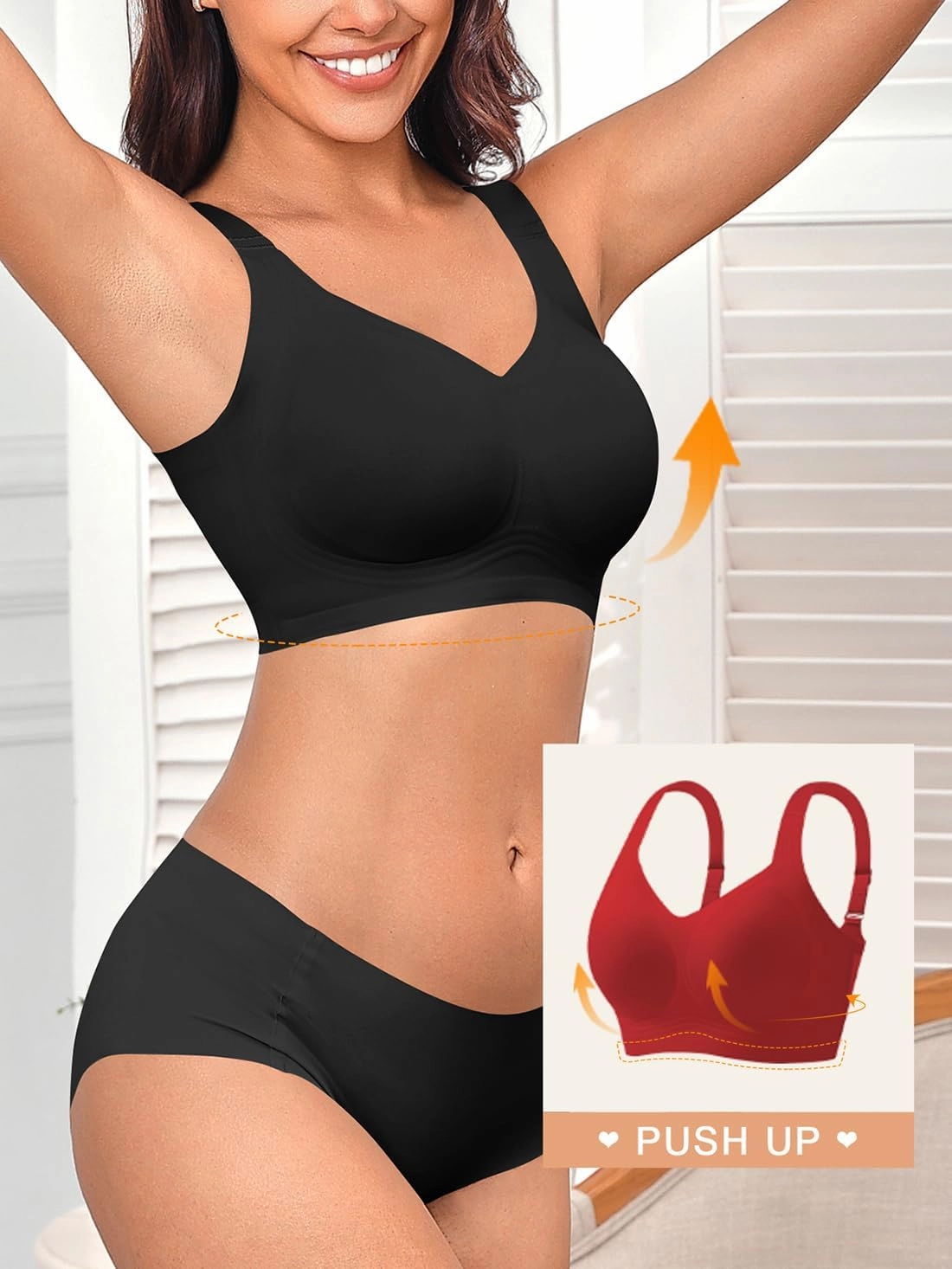 2025 Womens Seamless Wireless Supportive Bra Push Up Comfort Soft No Underwire Full Coverage T-Shirt Bras (M-4XL)