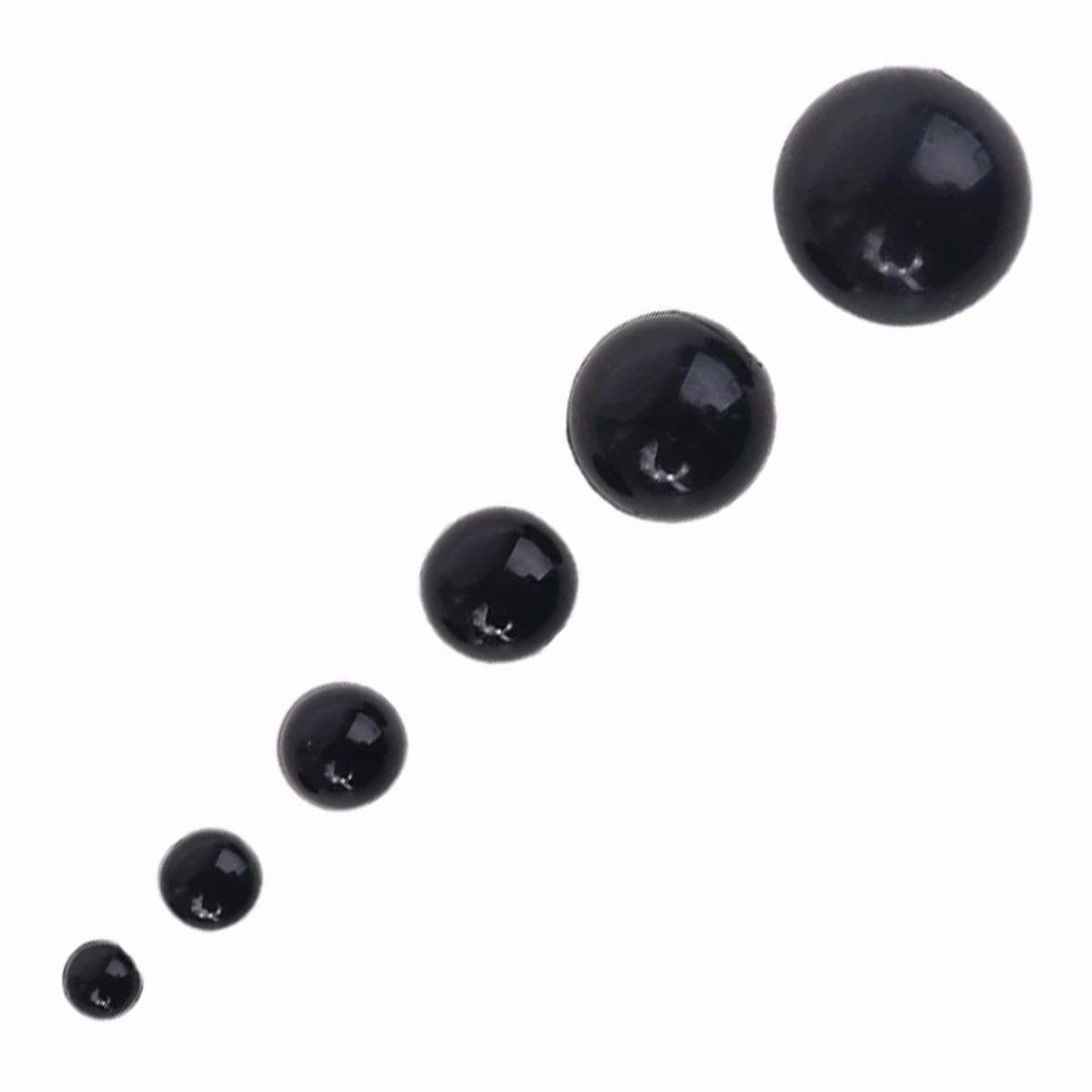 20pcs 3-18mm Round Flat Black Eyes Plastic Doll for Bear Stuffed DIY Teddy