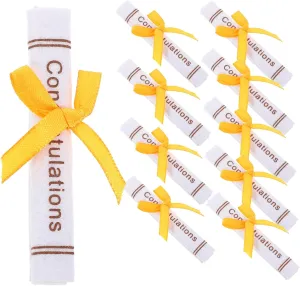 25pcs Mini Graduation Bear Dolls Gown Cap Cute Non-Woven Certificate Scroll Decor for College Graduation Party Unique Desktop Adornment Random Colors