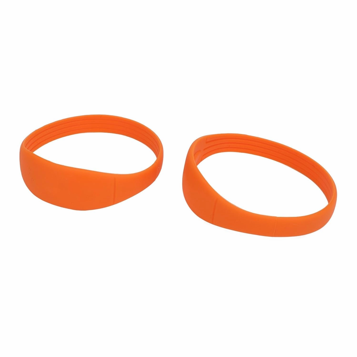 2 Pack Silicone Patella Knee Support Straps, Elastic Tendon Stabilizer Bands, with Portable Bag, for Basketball, Running (Orange)